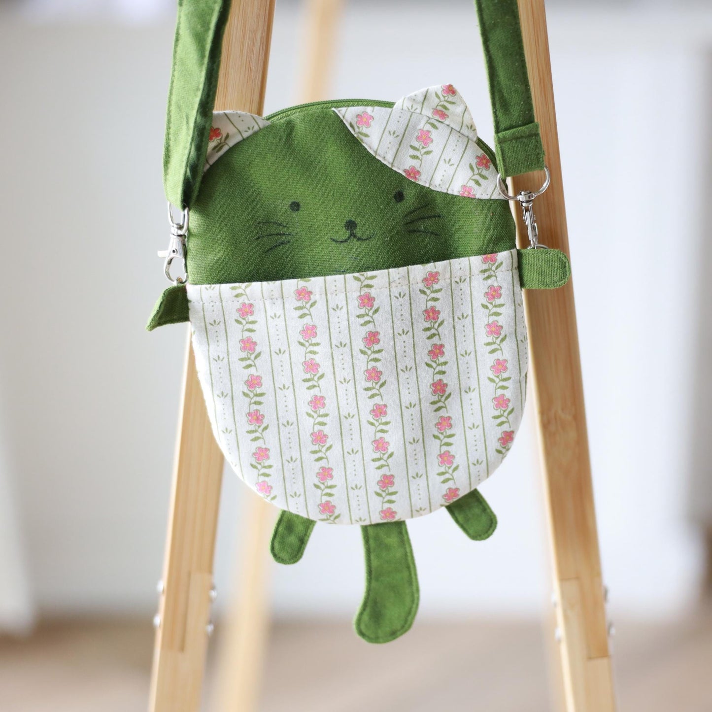 Handmade Cat Crossbody Bag