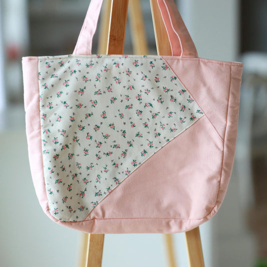 Handmade Pink Floral Tote Bag